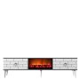HANAH HOME TV polica Varna Fireplace White Anthracite - slika 4