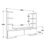 HANAH HOME TV polica Ava Oak Black - slika 5