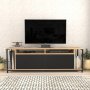 HANAH HOME TV polica Omar Oak Black - slika 1