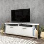 HANAH HOME TV polica Omar White Gold - slika 3