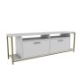 HANAH HOME TV polica Omar White Gold - slika 4