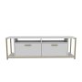 HANAH HOME TV polica Omar White Gold - slika 5