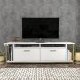 HANAH HOME TV polica Omar White Gold - slika 1