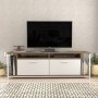 HANAH HOME TV polica Omar White Walnut - slika 1