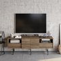 HANAH HOME TV polica Derin Walnut Black - slika 1