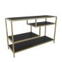 HANAH HOME TV polica Robbins - Gold Anthracite - slika 4