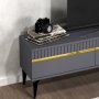 HANAH HOME TV polica Defne Anthracite Gold - slika 2