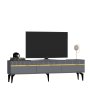 HANAH HOME TV polica Defne Anthracite Gold - slika 3