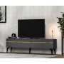 HANAH HOME TV polica Defne Anthracite Gold - slika 1
