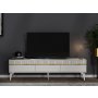 HANAH HOME TV polica Defne White Gold - slika 1
