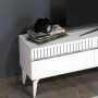 HANAH HOME TV polica Defne White Silver - slika 3