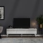 HANAH HOME TV polica Defne White Silver - slika 1