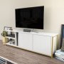 HANAH HOME TV polica Primrose White Gold - slika 2