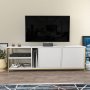HANAH HOME TV polica Primrose White Gold - slika 1