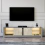HANAH HOME TV polica Aydos Grey Travertine - slika 2