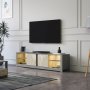 HANAH HOME TV polica Aydos Grey Travertine - slika 1