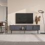 HANAH HOME TV polica Ramsey Anthracite - slika 1