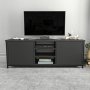 HANAH HOME TV polica Otis Black Anthracite - slika 1