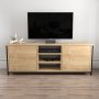 HANAH HOME TV polica Otis Black Oak - slika 1