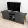 HANAH HOME TV polica Otis Gold Anthracite - slika 3