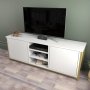 HANAH HOME TV polica Otis Gold White - slika 3