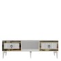 HANAH HOME TV polica Linda White Gold - slika 3