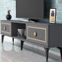 HANAH HOME TV polica Herry Anthracite Gold - slika 4