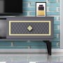 HANAH HOME TV polica Herry Anthracite Gold - slika 5