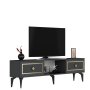 HANAH HOME TV polica Herry Anthracite Gold - slika 1