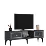 HANAH HOME TV polica Herry Anthracite Silver - slika 1