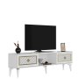 HANAH HOME TV polica Herry White Gold - slika 1