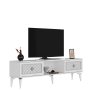HANAH HOME TV polica Herry White Silver - slika 1