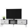 HANAH HOME TV polica Varna Anthracite White - slika 3