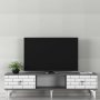 HANAH HOME TV polica Varna Anthracite White - slika 1