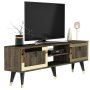 HANAH HOME TV polica Lidya Walnut Gold - slika 5