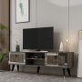 HANAH HOME TV polica Lidya Walnut Silver - slika 2