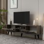 HANAH HOME TV polica Lidya Walnut Silver - slika 3