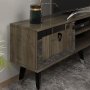 HANAH HOME TV polica Lidya Walnut Silver - slika 4