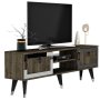 HANAH HOME TV polica Lidya Walnut Silver - slika 5