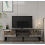HANAH HOME TV polica Lidya Walnut Silver - slika 1