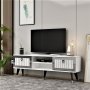 HANAH HOME TV polica Lidya White Silver - slika 2