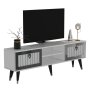 HANAH HOME TV polica Lidya White Silver - slika 5