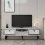 HANAH HOME TV polica Lidya White Silver - slika 1