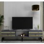 HANAH HOME TV polica Pelin Anthracite Gold - slika 1