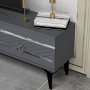 HANAH HOME TV polica Pelin Anthracite Silver - slika 3