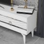HANAH HOME TV polica Pelin White Silver - slika 3