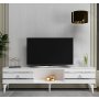 HANAH HOME TV polica Pelin White Silver - slika 1