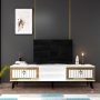 HANAH HOME TV polica Lidya White Gold - slika 1