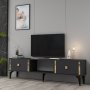 HANAH HOME TV polica Doruk Anthracite Gold - slika 2
