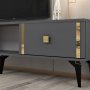 HANAH HOME TV polica Doruk Anthracite Gold - slika 3